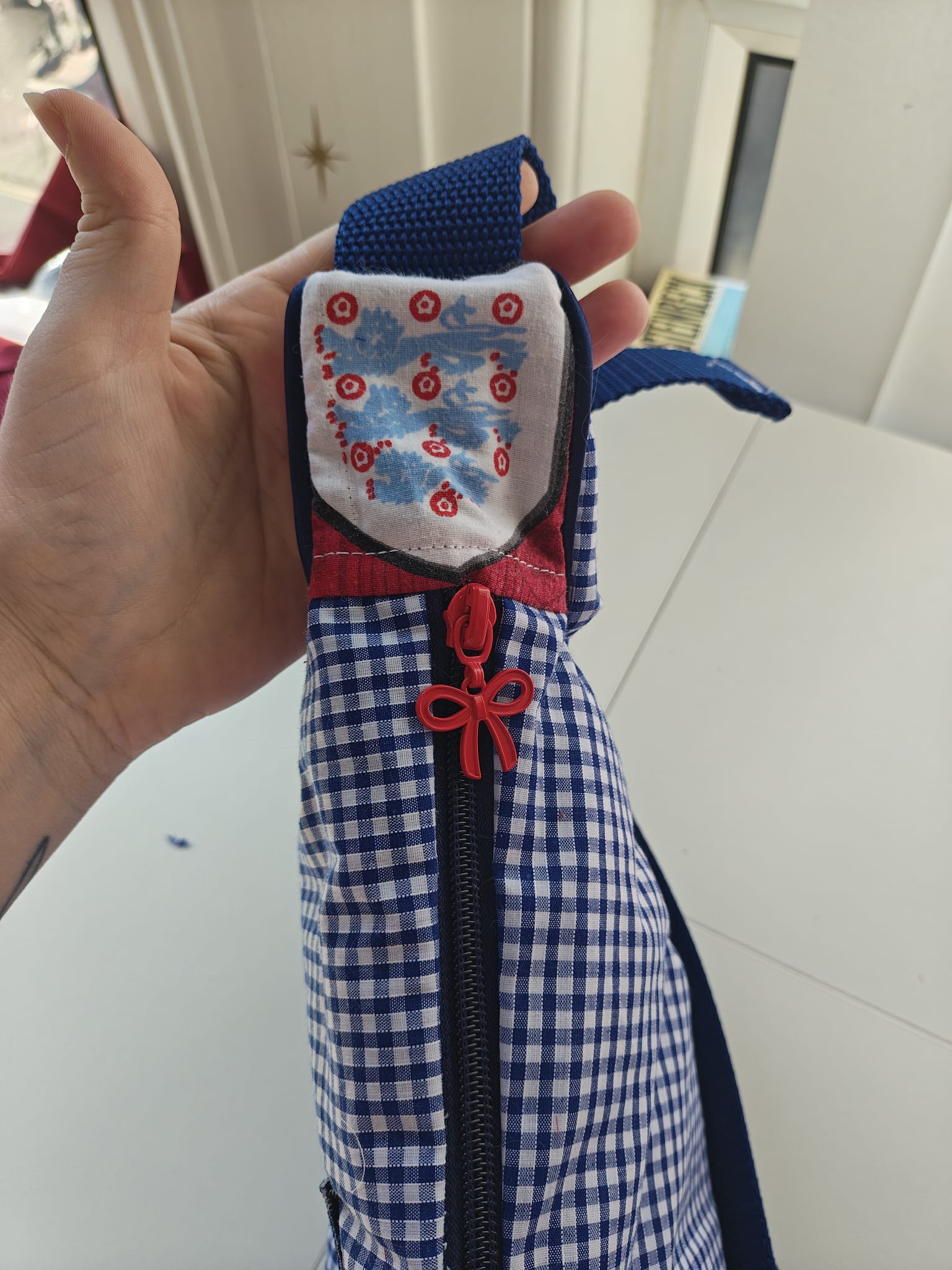 England Gingham Bag (Blue)
