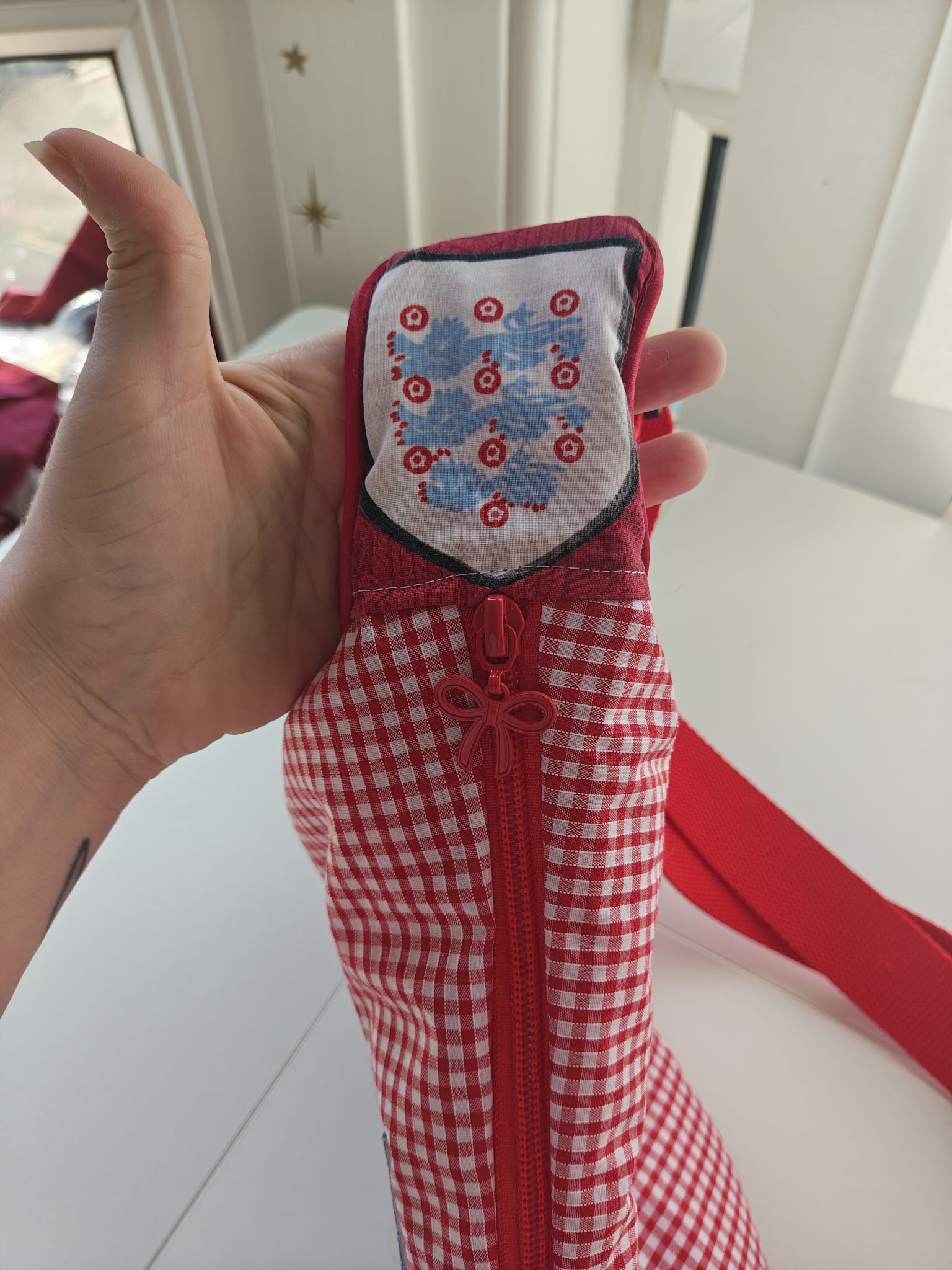 England Gingham Bag (Red)
